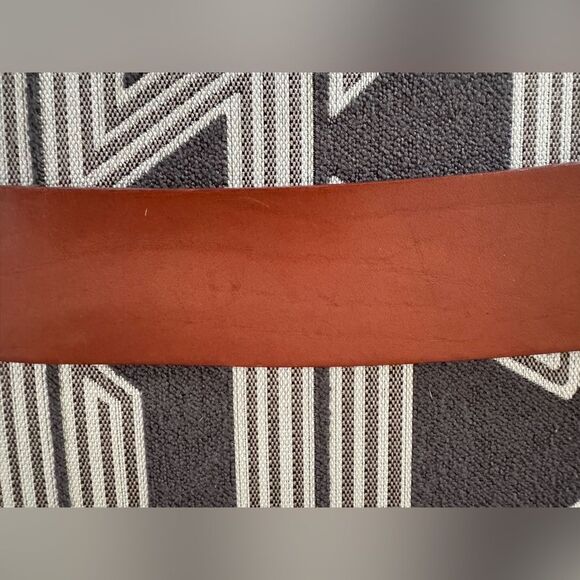 VTG Garfinckel’s Brown Leather Suede Double Flap Belt Size S/M - Picture 14 of 15